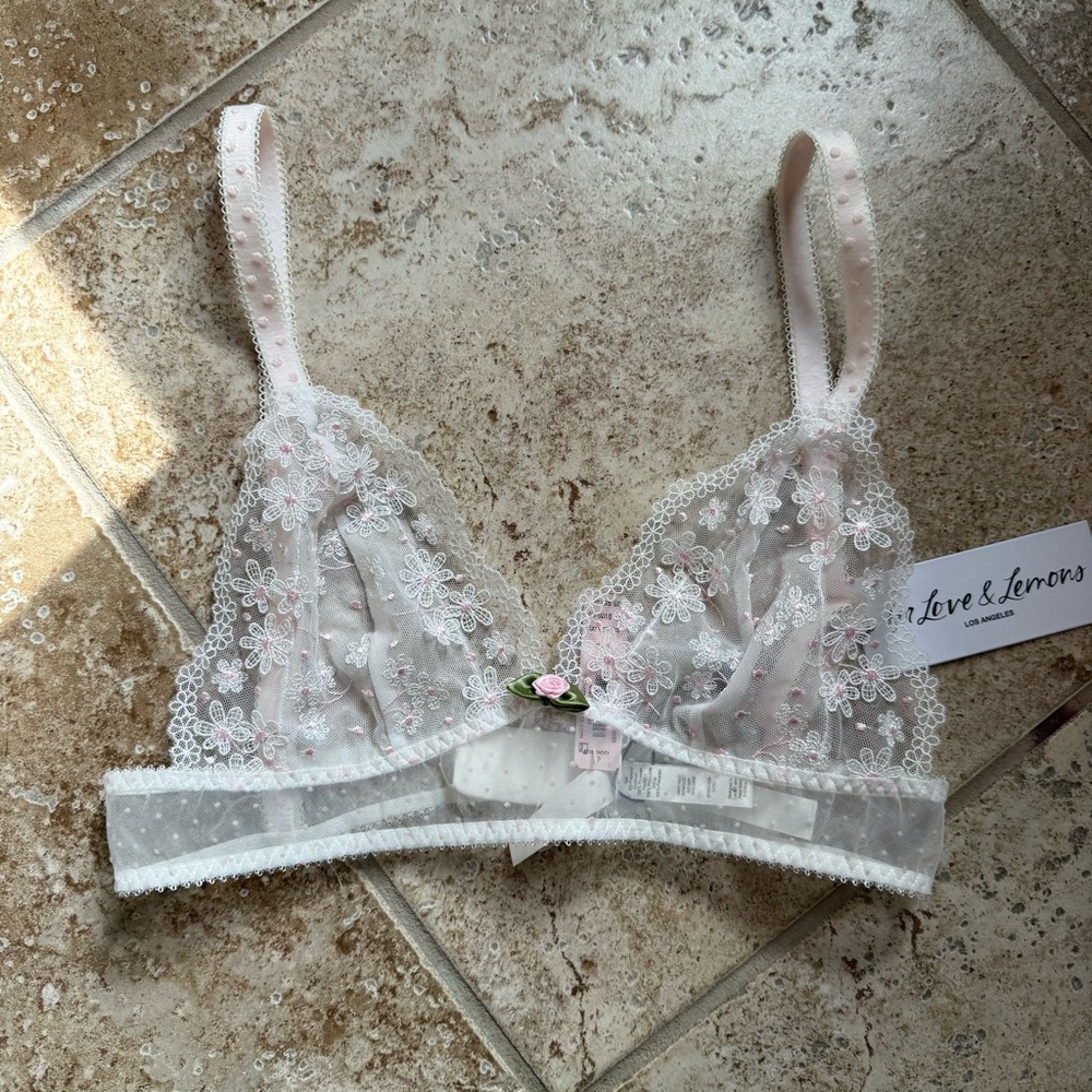 For Love And Lemons Floral Lace Bralette